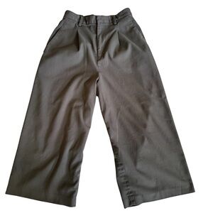 Uniqlo Wide Leg Trousers Brown Size M Cropped Pants Womens